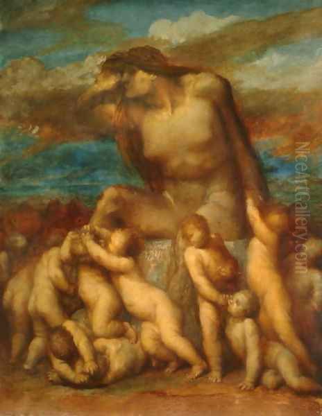 Evolution Oil Painting by George Frederick Watts