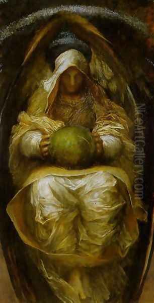 The Recording Angel Oil Painting by George Frederick Watts