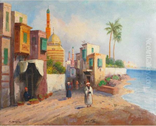 Orientalist Street Scene Oil Painting by George French Angas