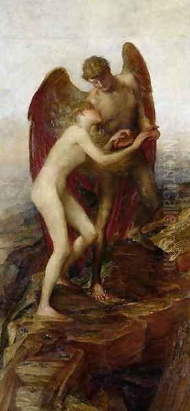 Love and Life, 1893 Oil Painting by George Frederick Watts