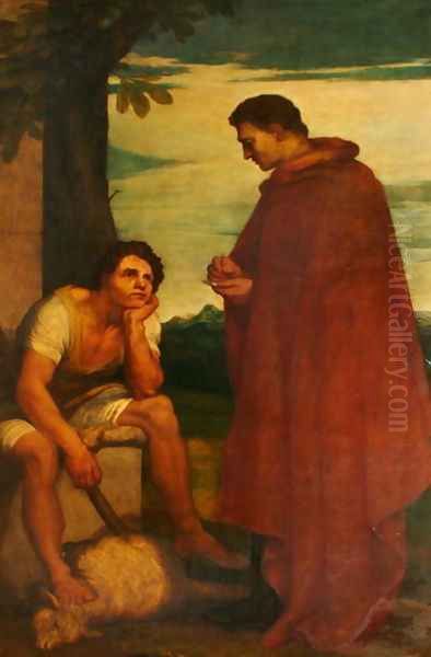 Aristides and the Shepherd Oil Painting by George Frederick Watts