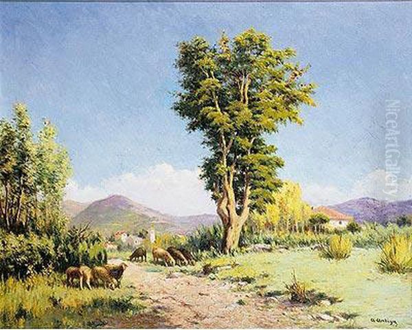 Paisaje Conovejas Oil Painting by Agusti Antiga Monner