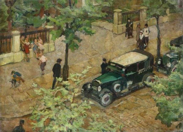 Strassenszene Oil Painting by Otto Antoine