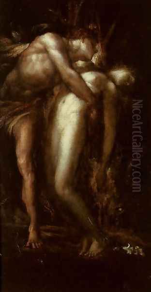 Orpheus and Eurydice Oil Painting by George Frederick Watts