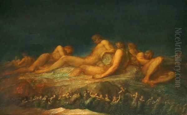 The Titans Oil Painting by George Frederick Watts