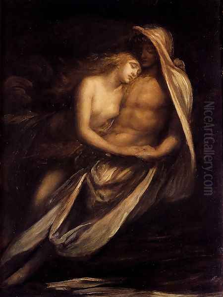 Paulo And Francesco Oil Painting by George Frederick Watts