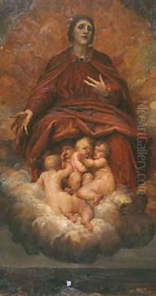 The Spirit Of Christianity 1873 5 Oil Painting by George Frederick Watts