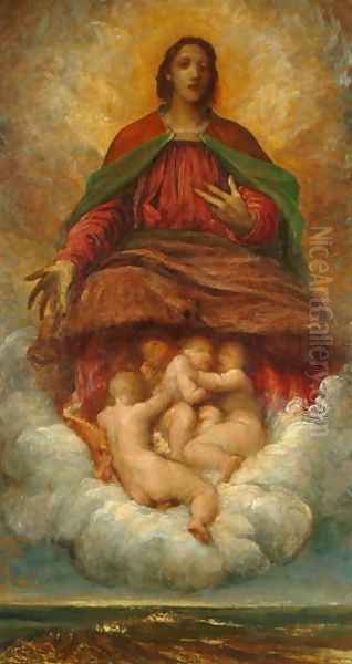 The Spirit of Christianity, 1872-75 Oil Painting by George Frederick Watts