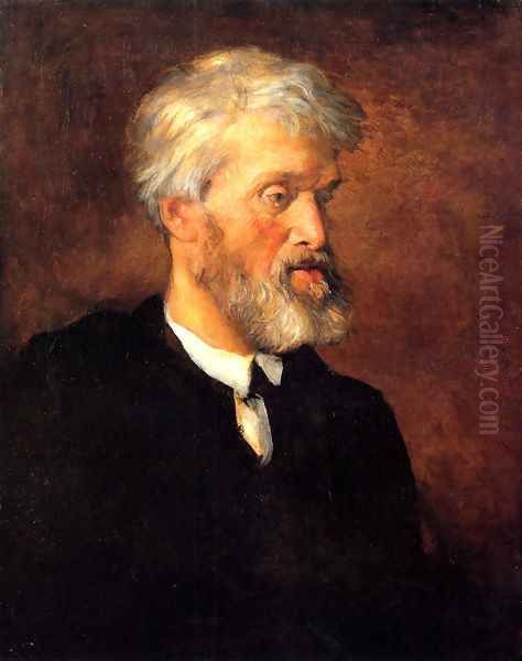 Portrait Of Thomas Carlyle Oil Painting by George Frederick Watts