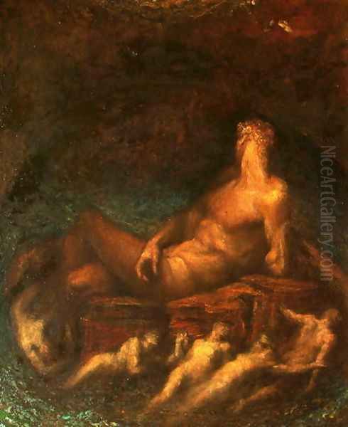 Prometheus, 1904 Oil Painting by George Frederick Watts