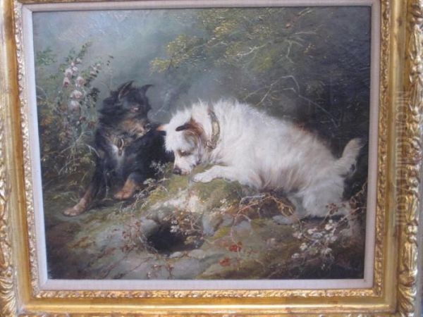 Terriers Ratting Oil Painting by George Armfield