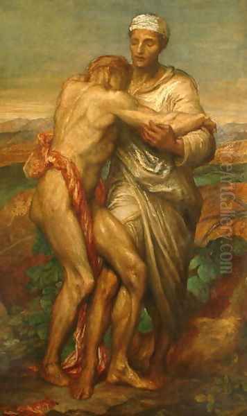 Good Samaritan Oil Painting by George Frederick Watts