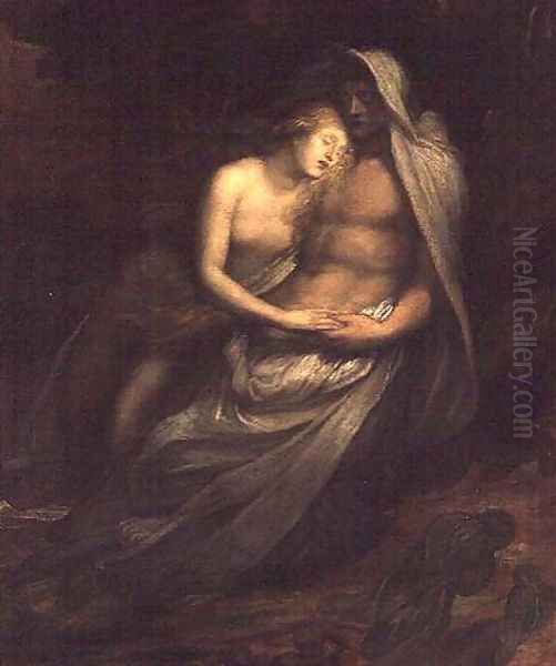 Paolo and Francesca, 1870 Oil Painting by George Frederick Watts