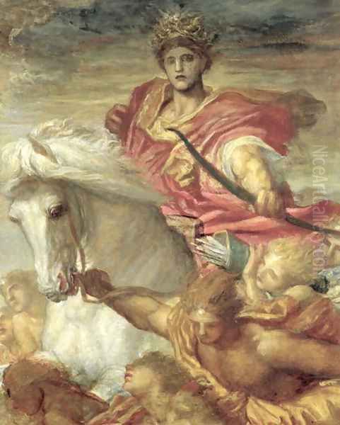 The Four Horsemen of the Apocalypse: the Rider on the White Horse, c.1878 Oil Painting by George Frederick Watts