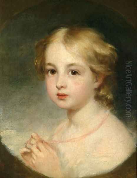 Little Miss Hopkins, 1836 Oil Painting by George Frederick Watts