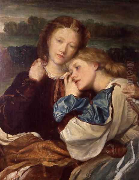 The Terry Sisters Oil Painting by George Frederick Watts