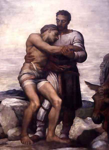 The Good Samaritan, 1852 Oil Painting by George Frederick Watts