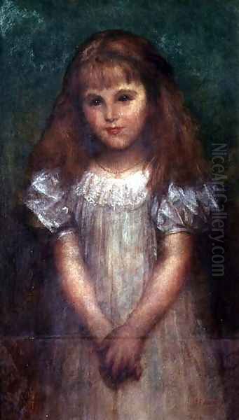 Nellie Ionides Oil Painting by George Frederick Watts