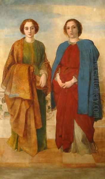 The Sisters, 1856 Oil Painting by George Frederick Watts