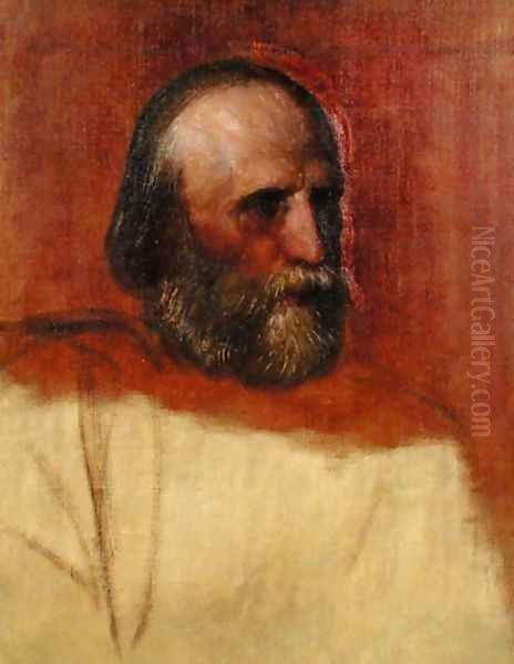 Portrait of Giuseppe Garibaldi (1802-82), 1864 Oil Painting by George Frederick Watts