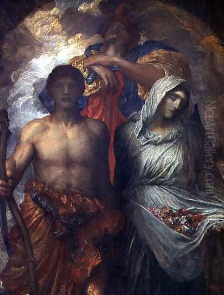 Time, Death and Judgement, c.1895 Oil Painting by George Frederick Watts