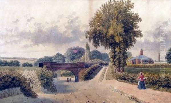 Long John Hill Lakenham, Near Norwich Oil Painting by William Frederick Austin