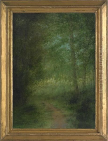 Wooded Landscape Oil Painting by Ben Austrian