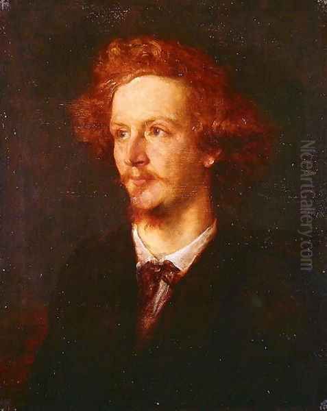 Portrait of Algernon Charles Swinburne (1837-1909) 1867 Oil Painting by George Frederick Watts