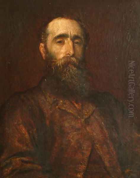 P.H. Calderon, 1871 Oil Painting by George Frederick Watts