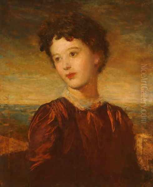 Laura Gurney, Lady Troubridge, c.1880 Oil Painting by George Frederick Watts