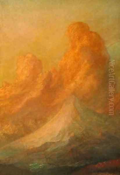 Sunset on the Alps, 1888 Oil Painting by George Frederick Watts