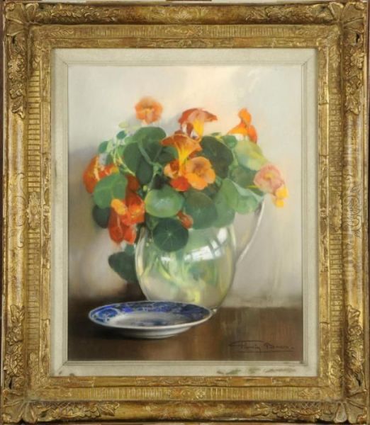 Capucines Oil Painting by Firmin Baes