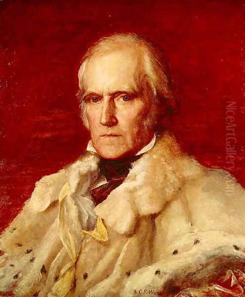 Portrait of Stratford Canning (1786-1880), Viscount Stratford de Redcliffe (1856-7) Oil Painting by George Frederick Watts