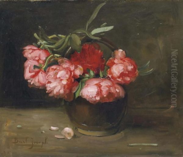 Nature Morte Aux Pivoines Oil Painting by Joseph Bail