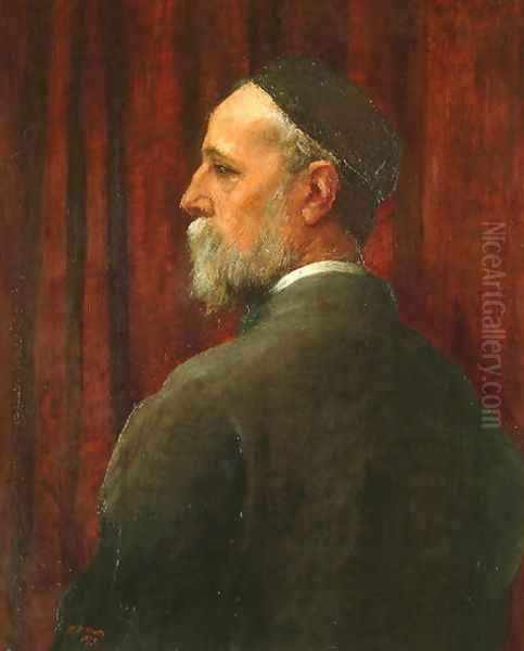 Self Portrait, 1879 Oil Painting by George Frederick Watts