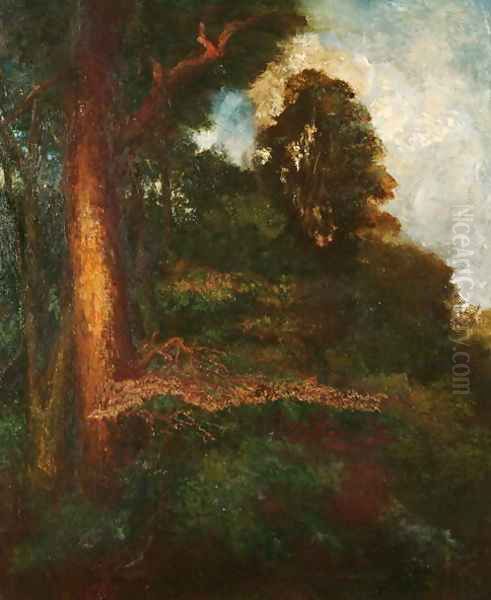 Surrey Woodland, c.1903 2 Oil Painting by George Frederick Watts