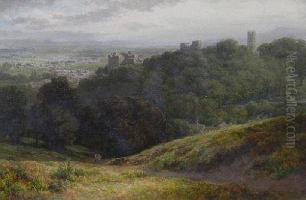 Ludlow From Whitcliffe Oil Painting by Samuel Henry Baker