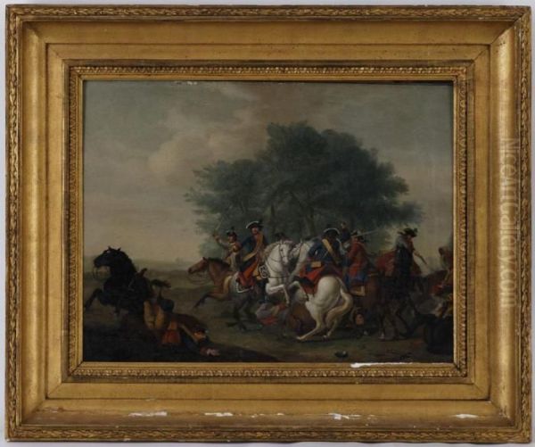 Scene De Bataille Oil Painting by Ludolf Backhuysen