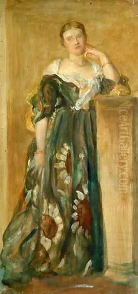 Sketch for a portrait of Mrs Percy Wyndham, 1867-71 Oil Painting by George Frederick Watts