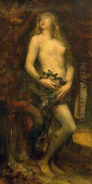 Eve Tempted Oil Painting by George Frederick Watts