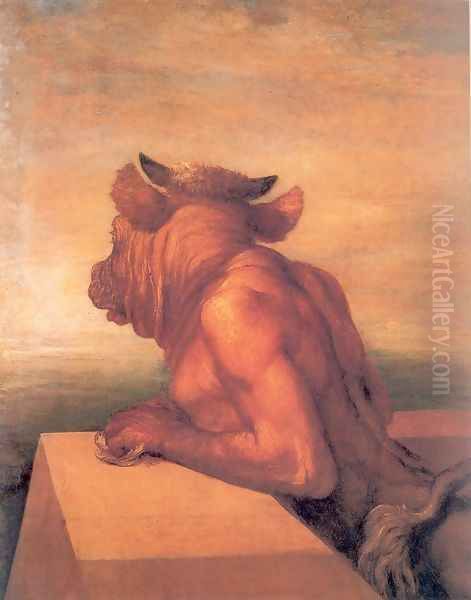 Minotauros Oil Painting by George Frederick Watts