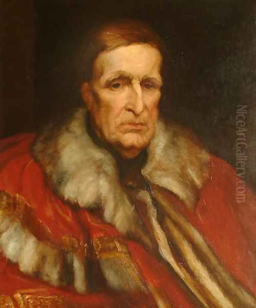 Lord Lyndhurst (1772-1863) 1862 Oil Painting by George Frederick Watts