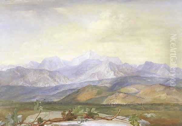 The Carrara Mountains, c.1876-80 Oil Painting by George Frederick Watts