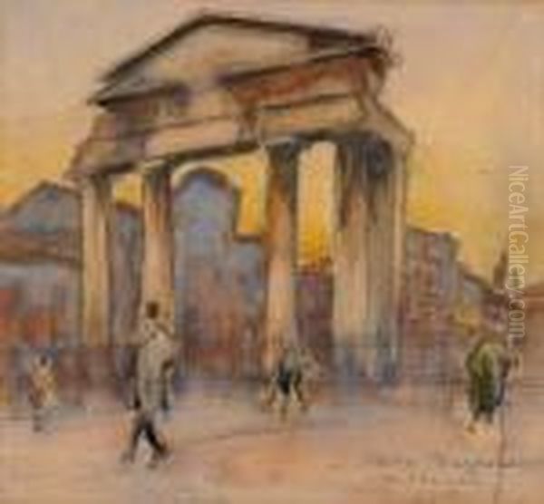 Temple A Athenes Oil Painting by Alexander Barkoff