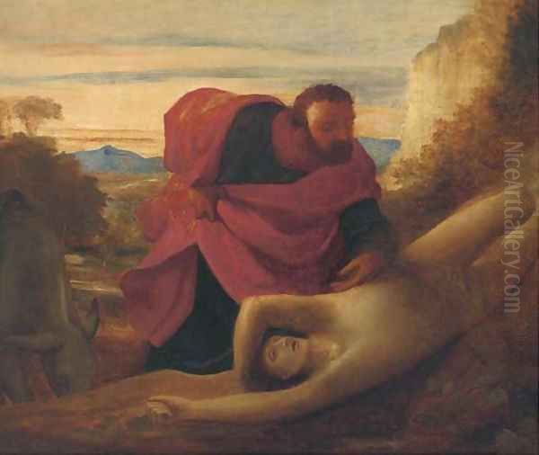 The Good Samaritan Oil Painting by George Frederick Watts