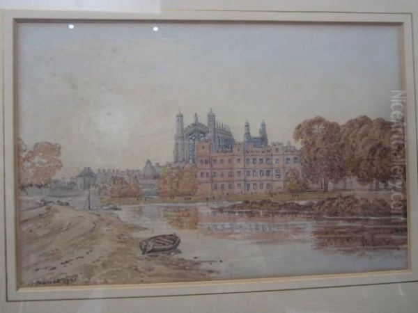 View Of Eton College Oil Painting by George Jnr Barrett