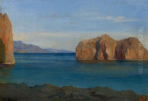 Capri : Les Faraglioni Oil Painting by Felix Joseph Barrias