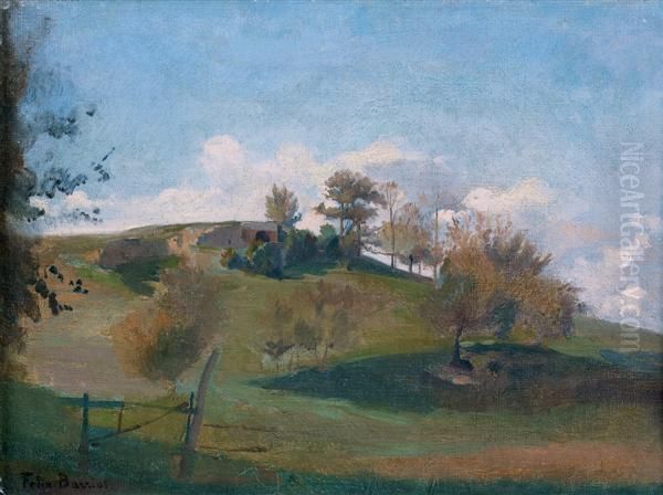 Campagne Romaine Oil Painting by Felix Joseph Barrias