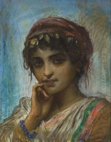 Portrait D'une Jeune Femme Oil Painting by Felix Joseph Barrias