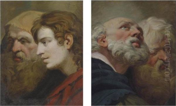 The Evangelists Saints Matthew And Mark Oil Painting by James Barry